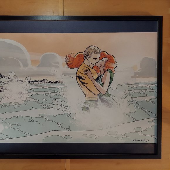 Darwyn Cooke Aquaman and Mera Silk canvas Fabric Poster (24" x 36" appro… - Picture 2 of 2